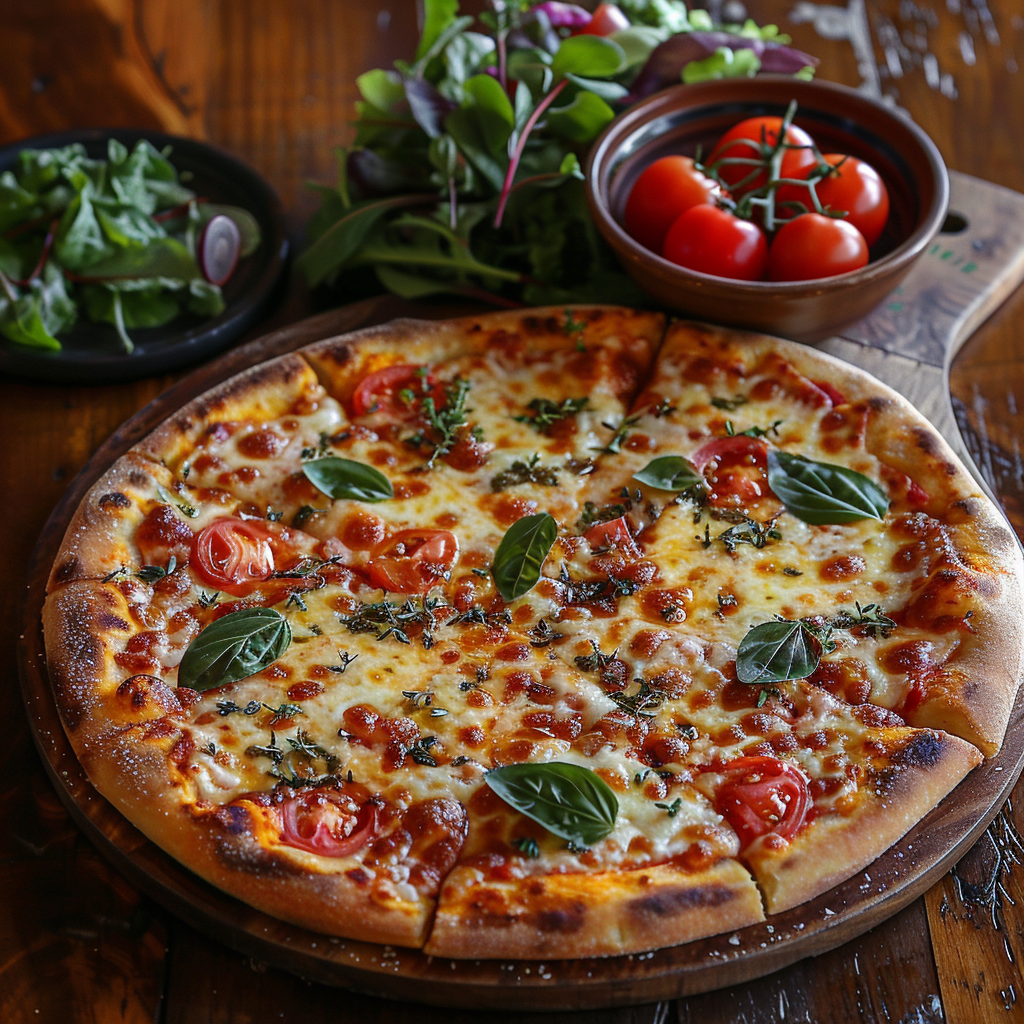 Italian Margherita Pizza with Fresh Basil