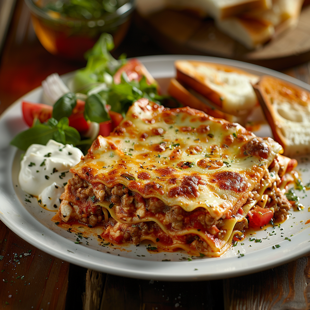 Lasagna with Ricotta and Mozzarella