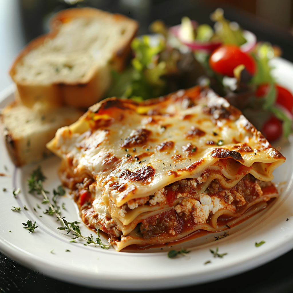 Lasagna with Ricotta and Mozzarella