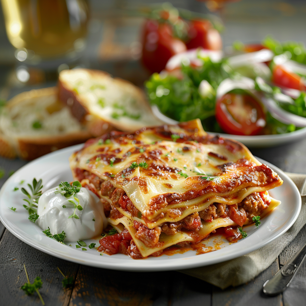Lasagna with Ricotta and Mozzarella