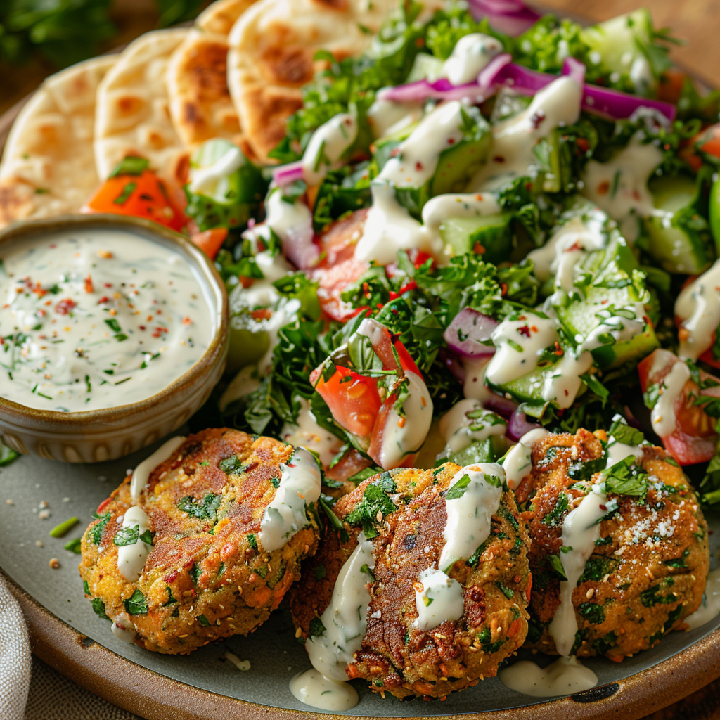 Lebanese Falafel with Tahini Sauce