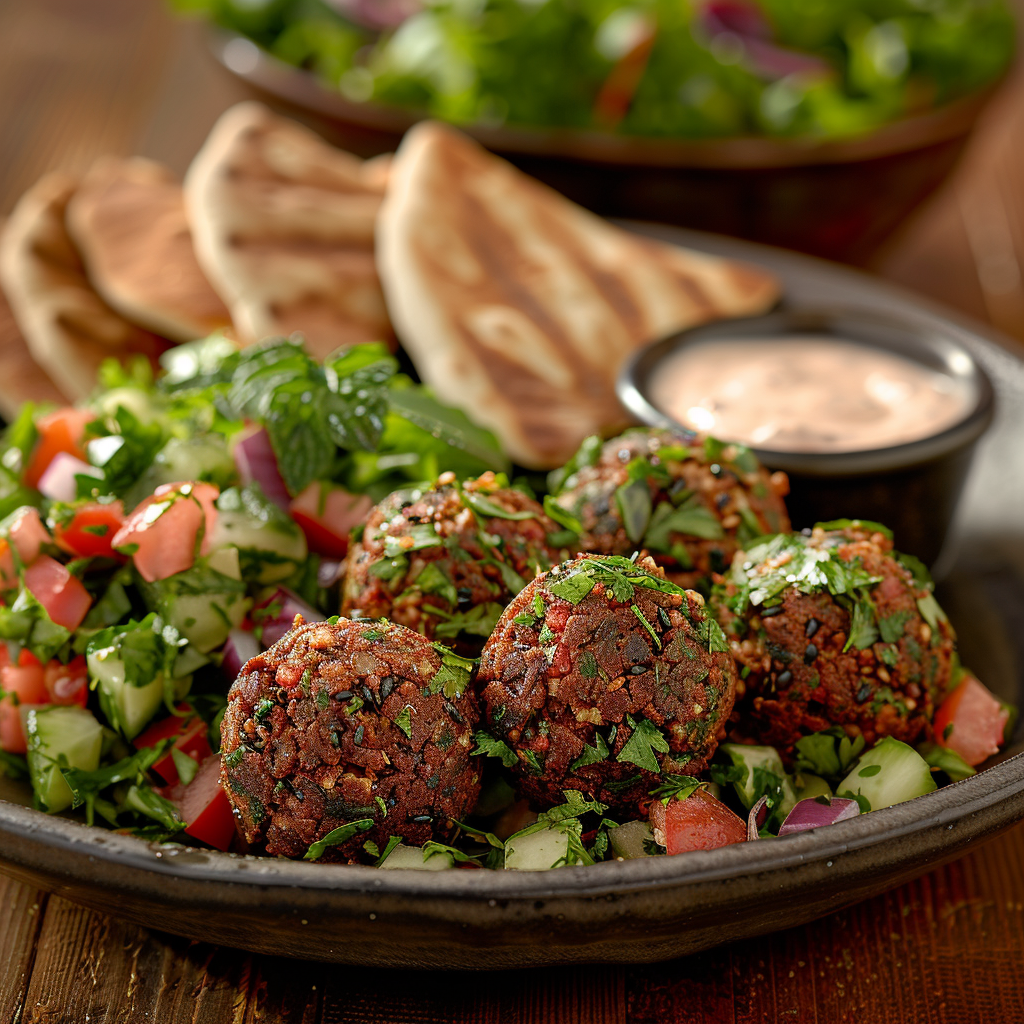 Lebanese Falafel with Tahini Sauce