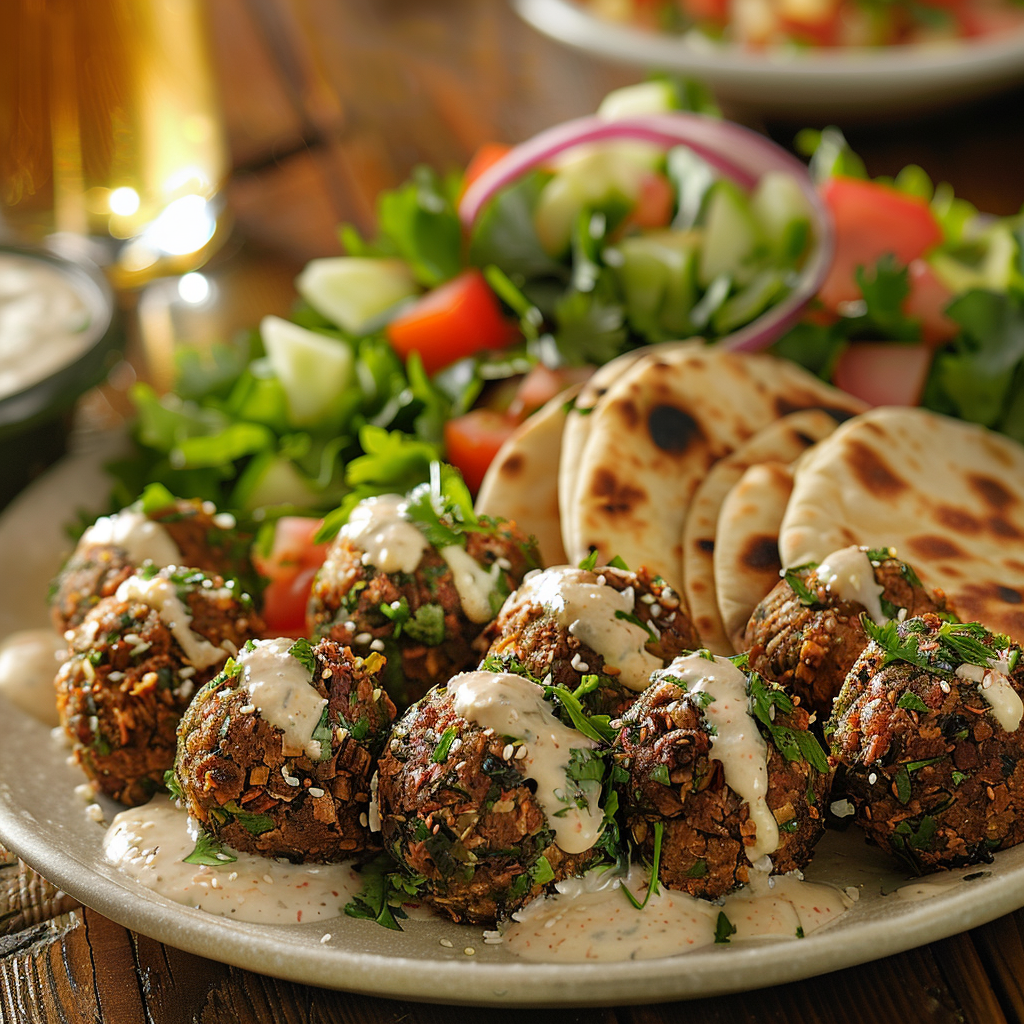 Lebanese Falafel with Tahini Sauce