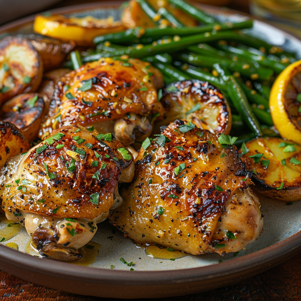 Lemon Garlic Butter Chicken Thighs