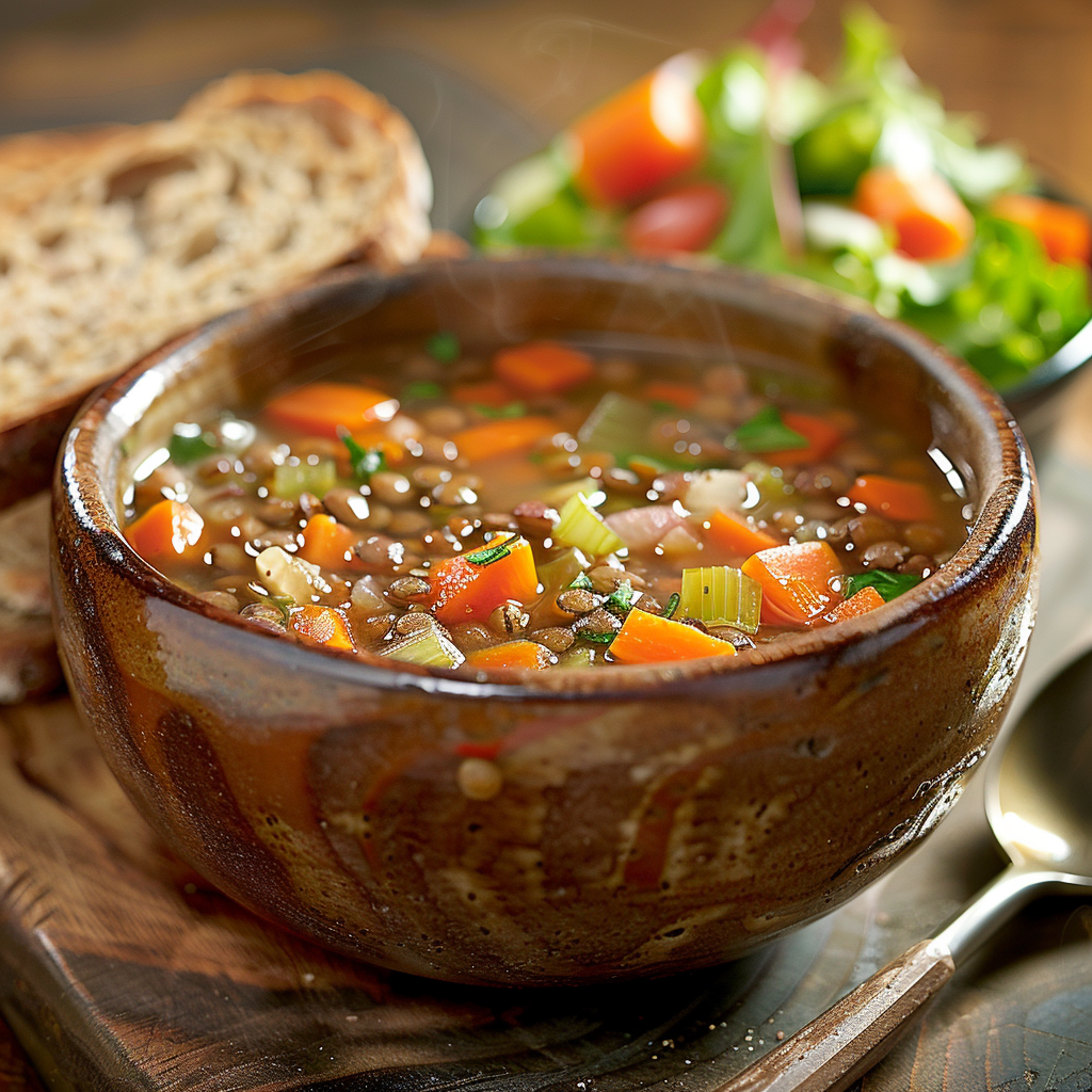 Lentil Soup with Carrots and Celery
