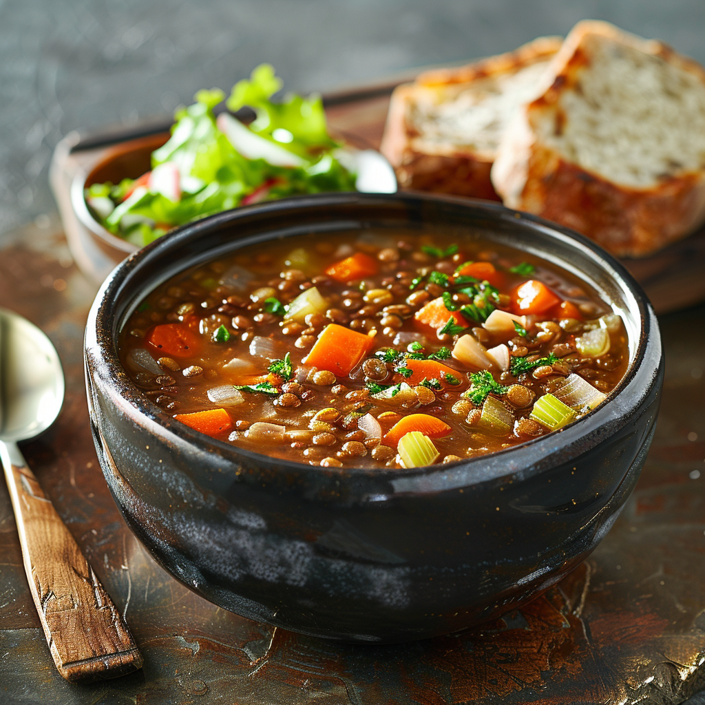Lentil Soup with Carrots and Celery