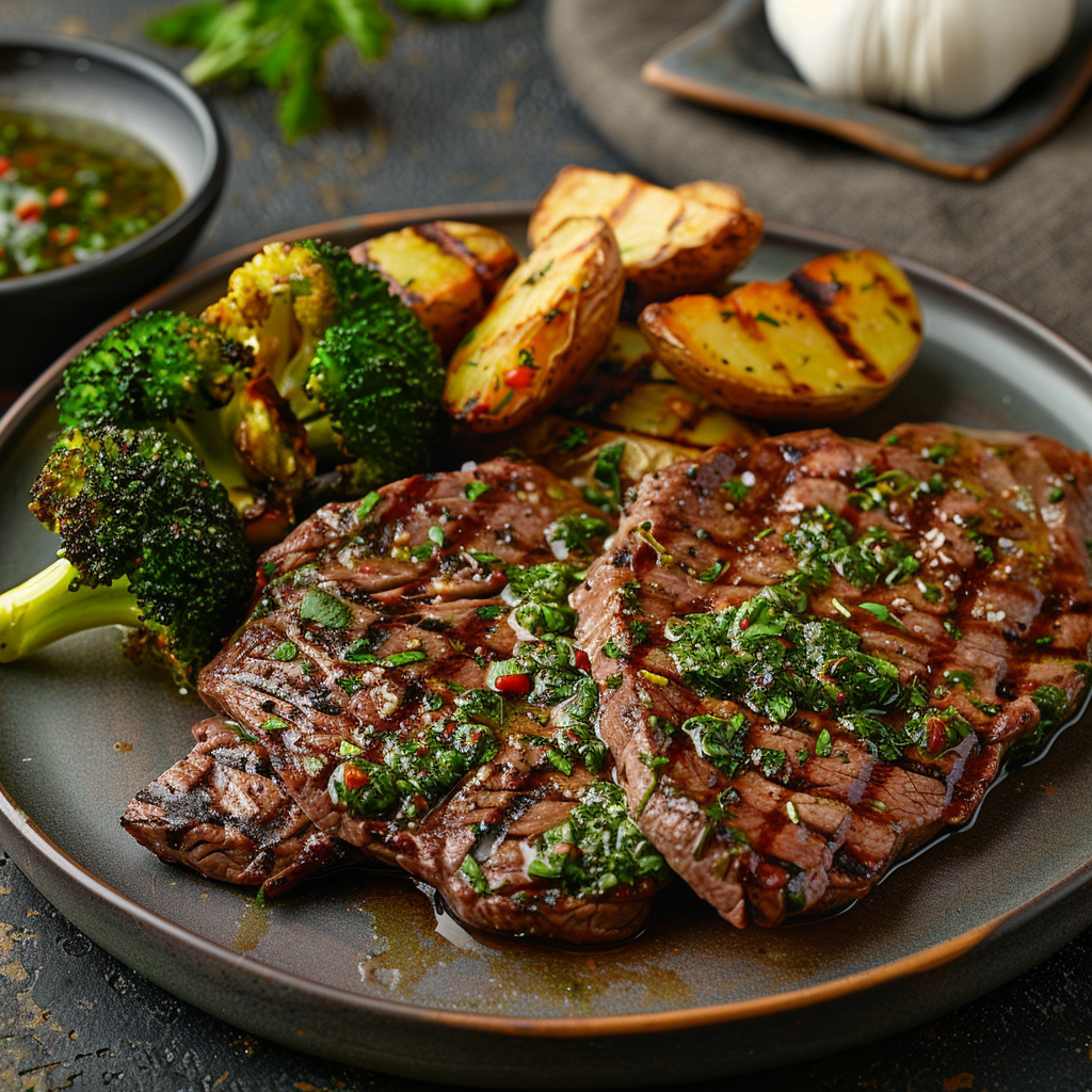 Marinated Flank Steak with Chimichurri Sauce