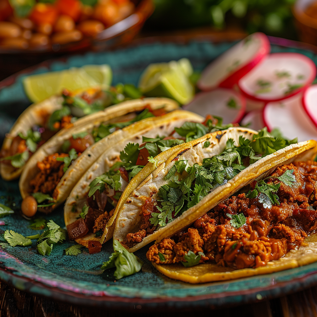 Mexican Street Tacos with Lime and Cilantro