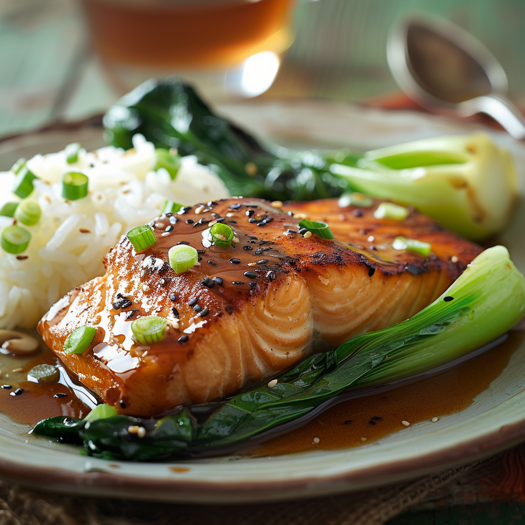 Miso Glazed Salmon with Bok Choy