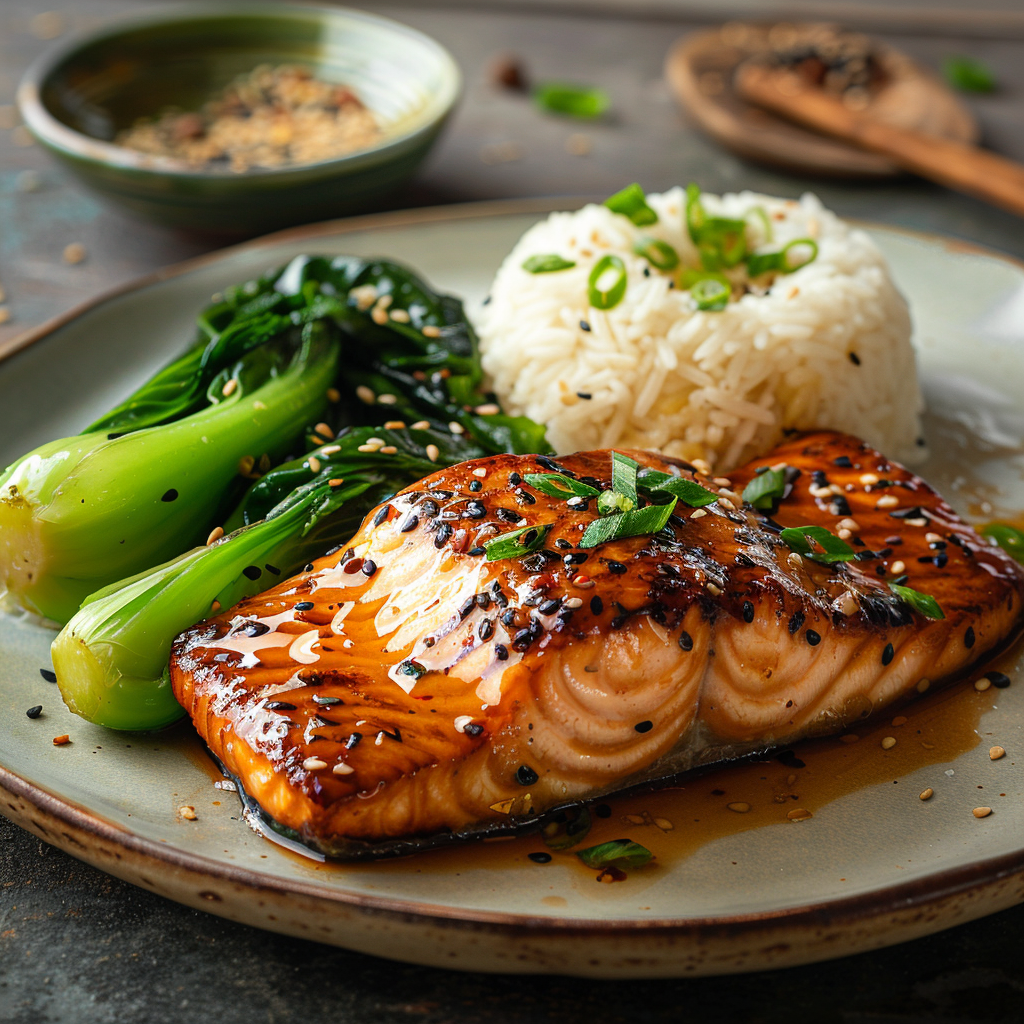 Miso Glazed Salmon with Bok Choy