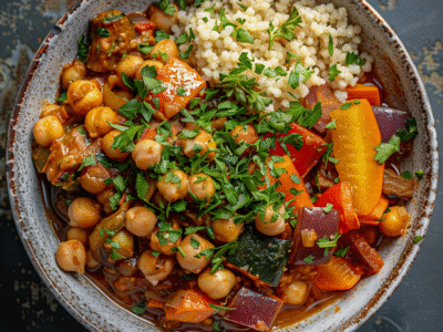 Moroccan Chickpea Stew with Couscous: A Flavorful Delight