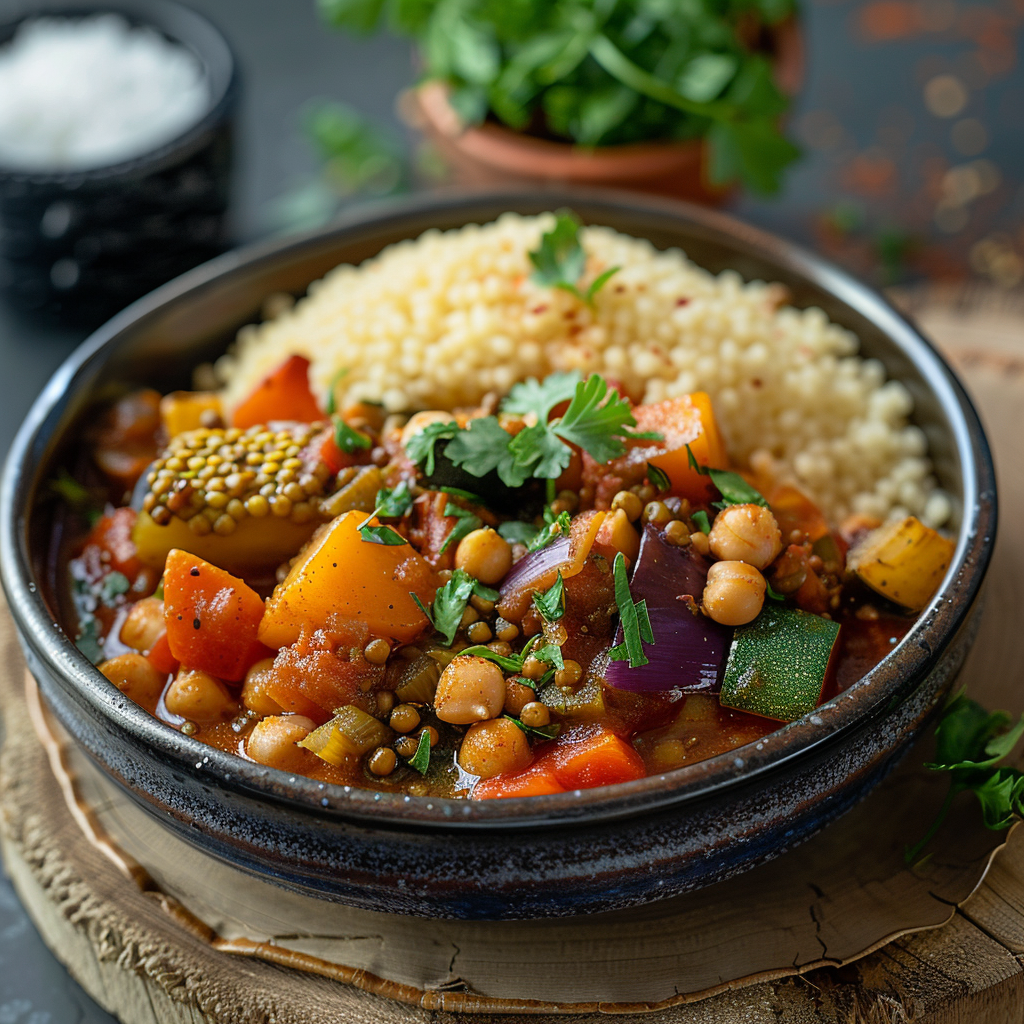 Moroccan Chickpea Stew with Couscous