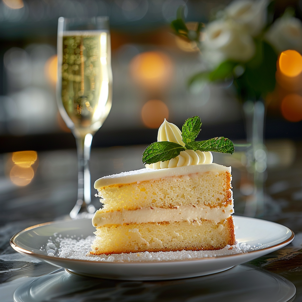 New Year Champagne Lemon Cake