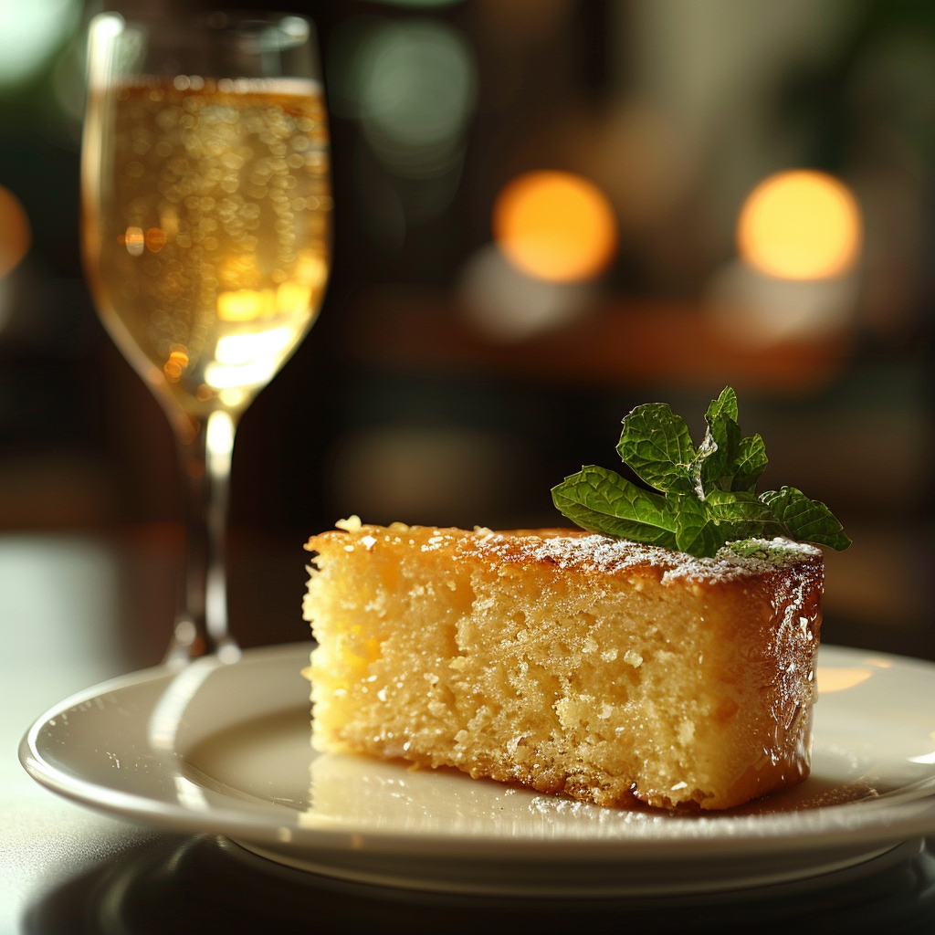 New Year Champagne Lemon Cake