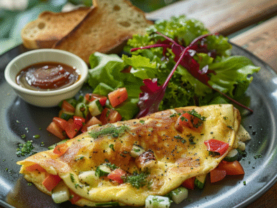 Omelette with Veggies: Delicious & Healthy Breakfast Idea
