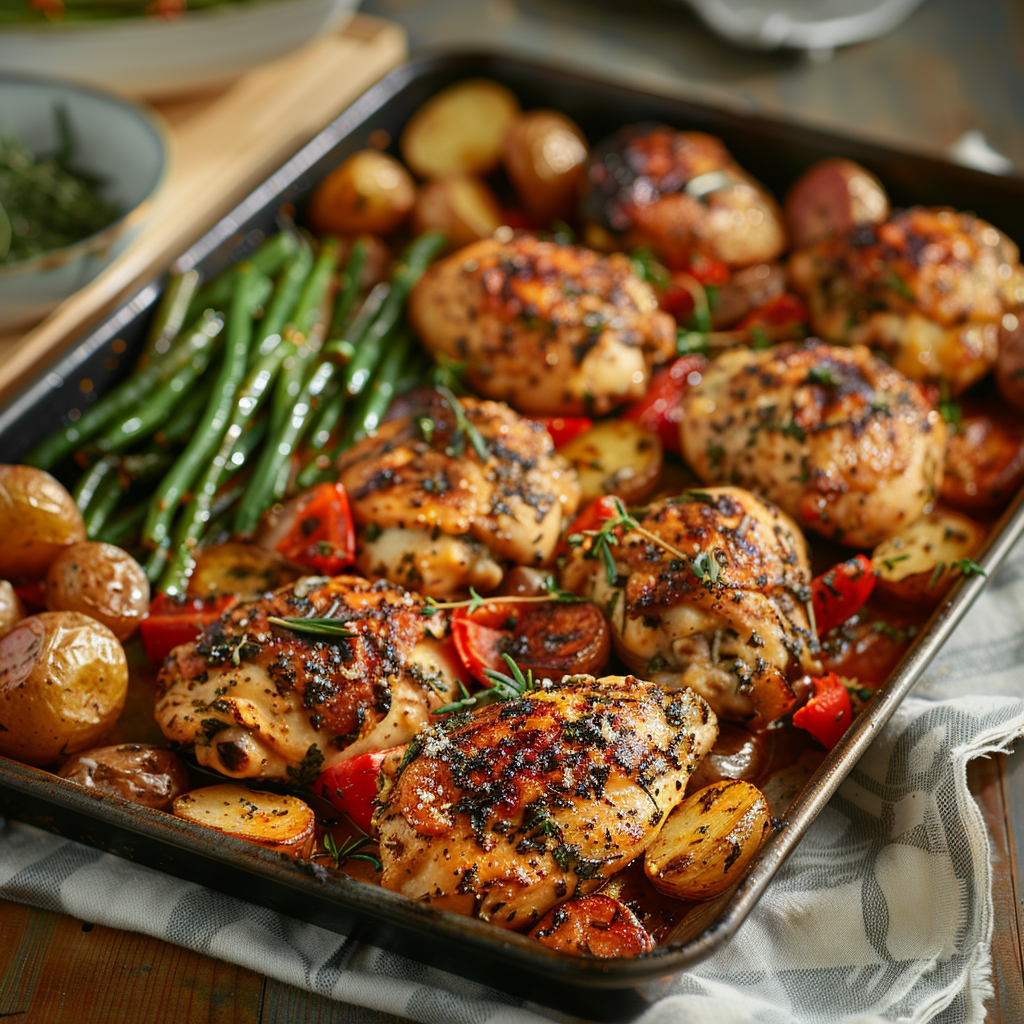 One Pan Garlic Herb Chicken and Veggies