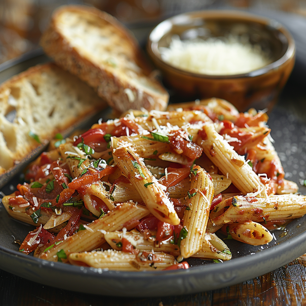 Penne Arrabiata with Garlic and Chili