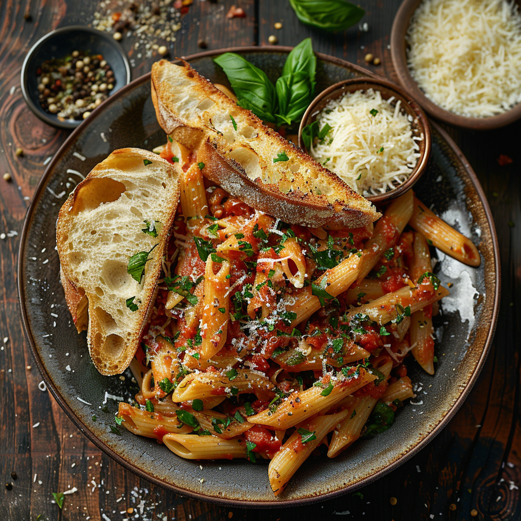Penne Arrabiata with Garlic and Chili