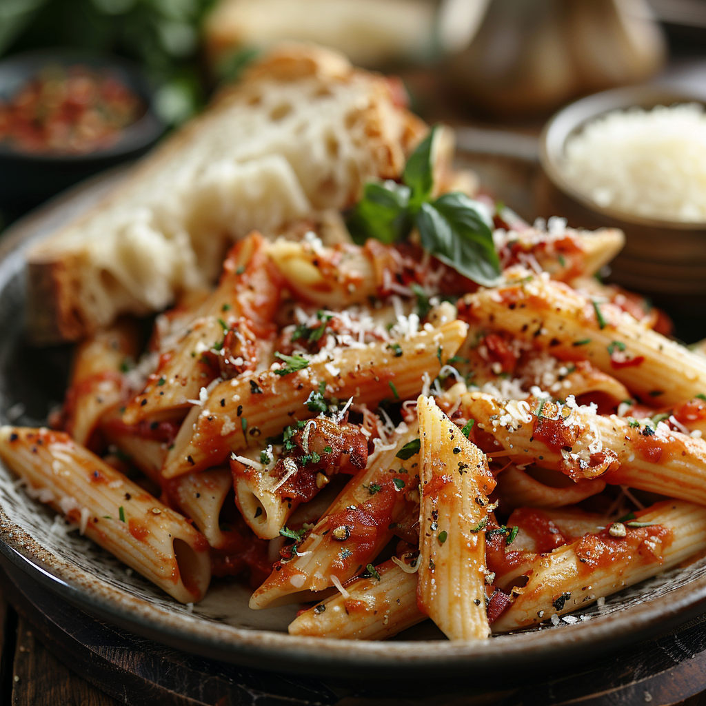 Penne Arrabiata with Garlic and Chili