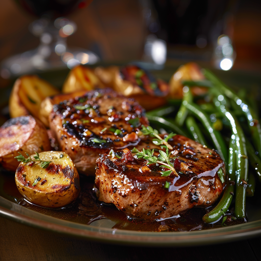 Pork Chops with Apple Cider Glaze