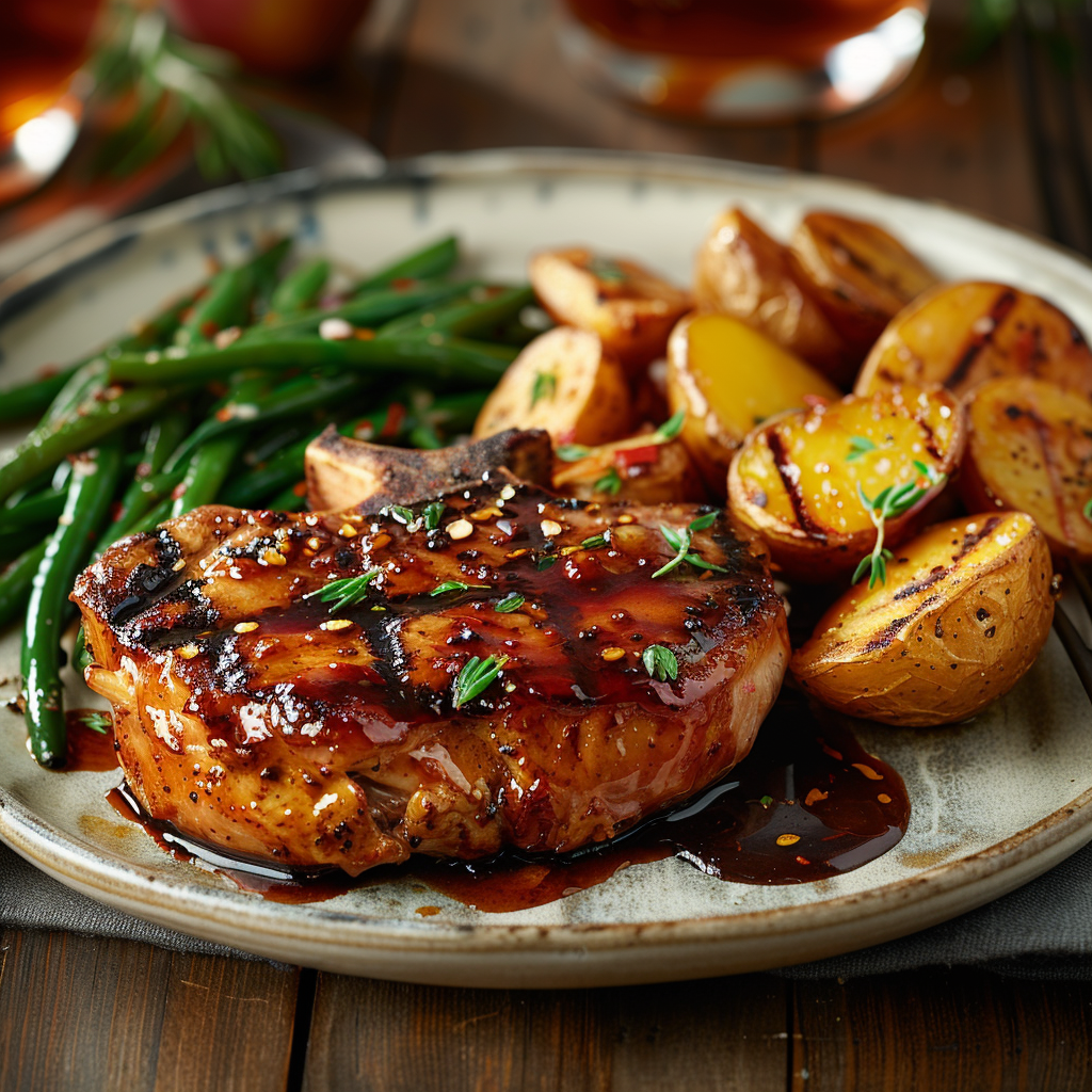 Pork Chops with Apple Cider Glaze