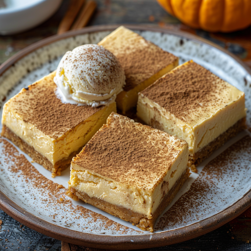 Pumpkin Spice Cheesecake Bars for Thanksgiving