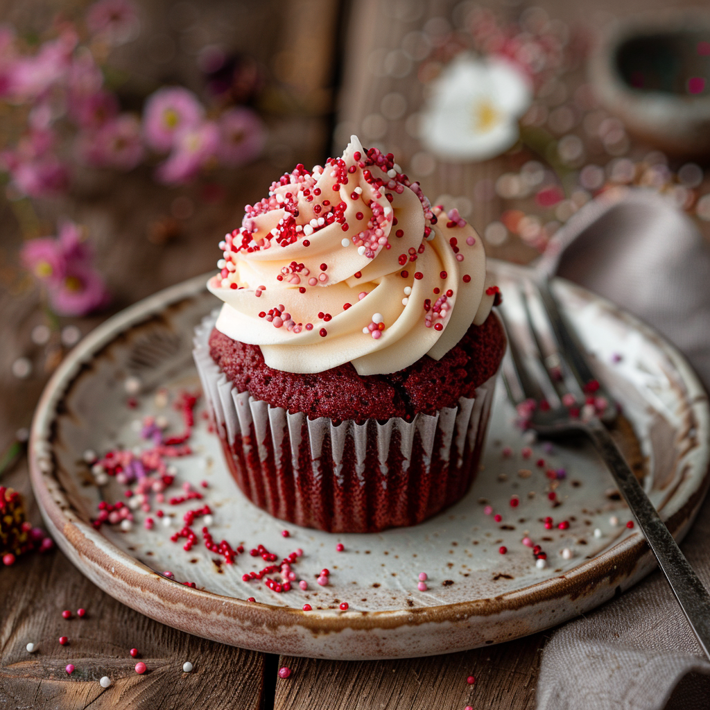 Red Velvet Cupcakes with Cream Cheese Frosting