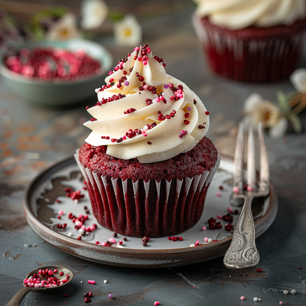 Red Velvet Cupcakes with Cream Cheese Frosting