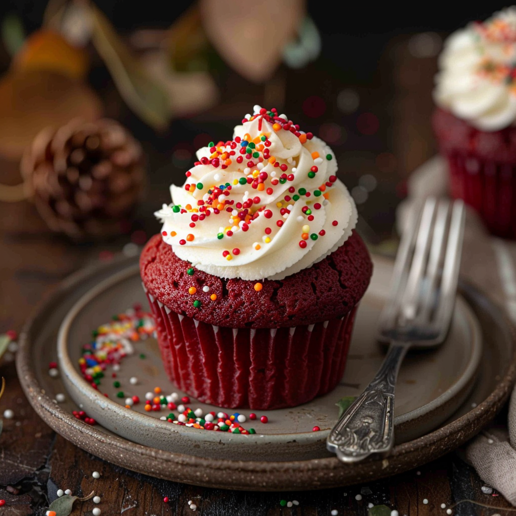 Red Velvet Cupcakes with Cream Cheese Frosting