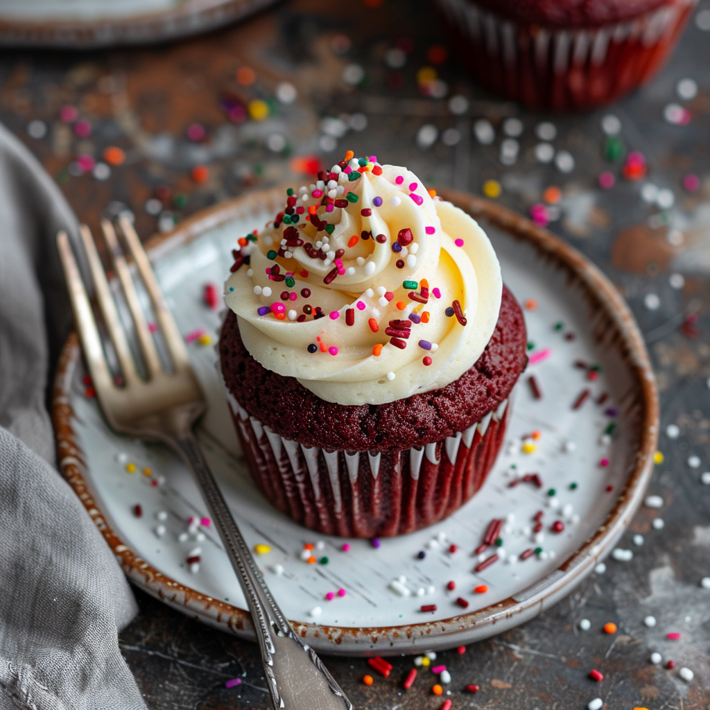 Red Velvet Cupcakes with Cream Cheese Frosting