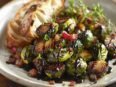 Roasted Brussels Sprouts with Balsamic Glaze: Irresistibly Delicious Side Dish