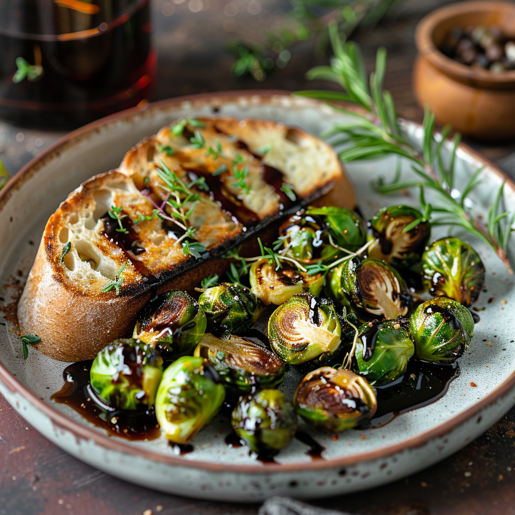 Roasted Brussels Sprouts with Balsamic Glaze