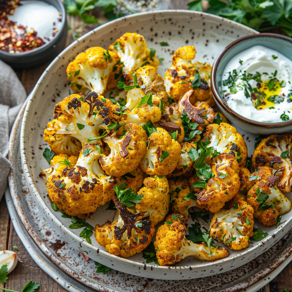 Roasted Cauliflower with Turmeric