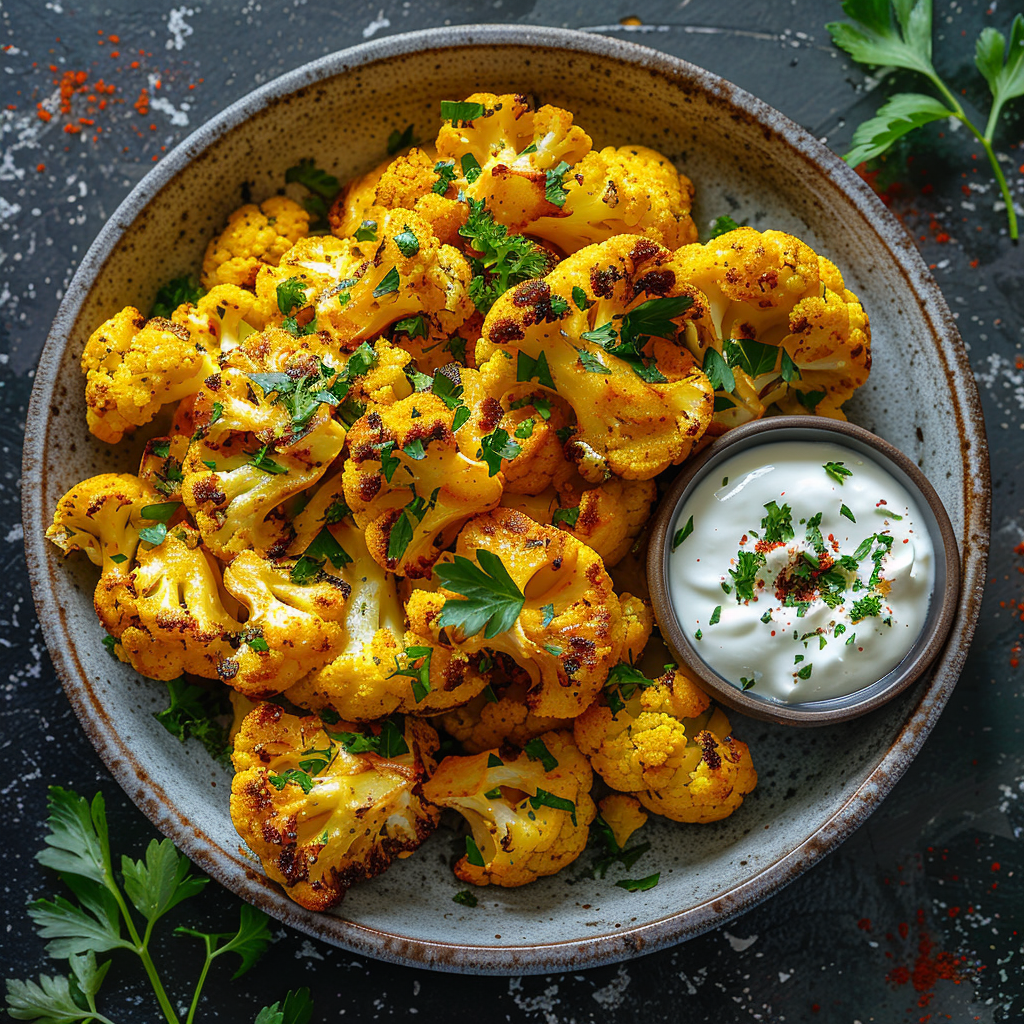 Roasted Cauliflower with Turmeric