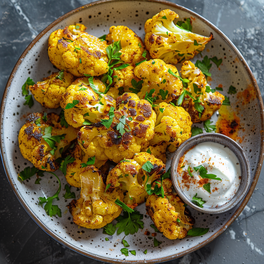 Roasted Cauliflower with Turmeric