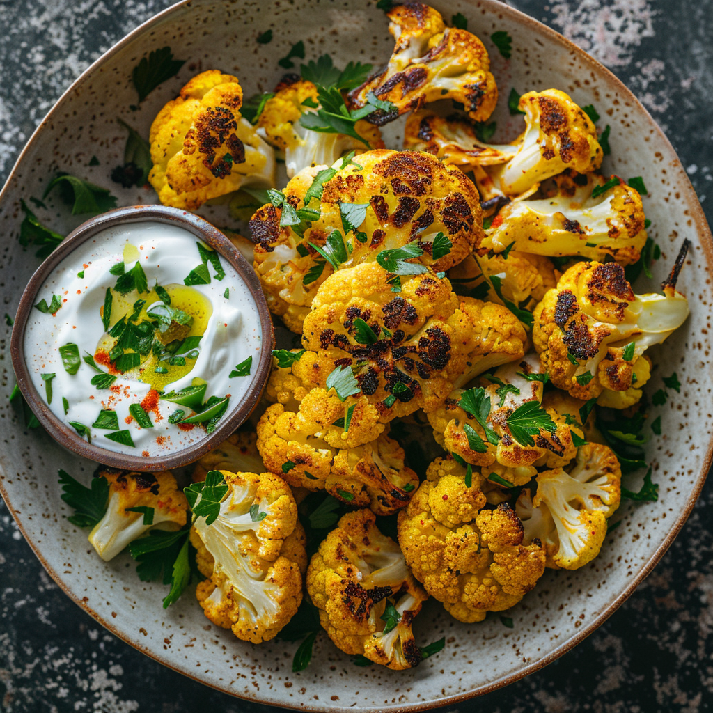 Roasted Cauliflower with Turmeric