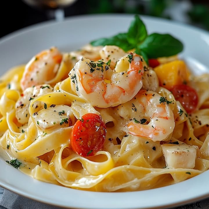 Seafood Tagliatelle Delight