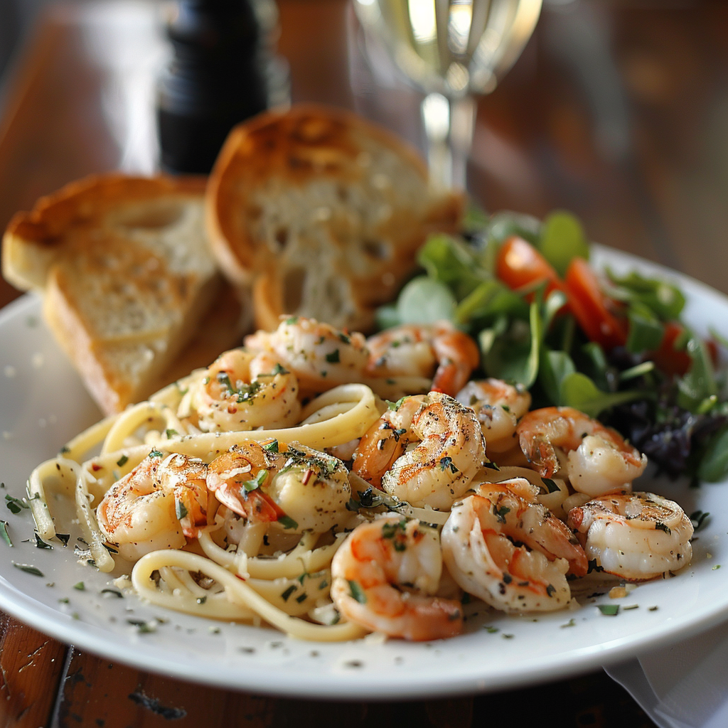 Shrimp Scampi with Linguine Pasta