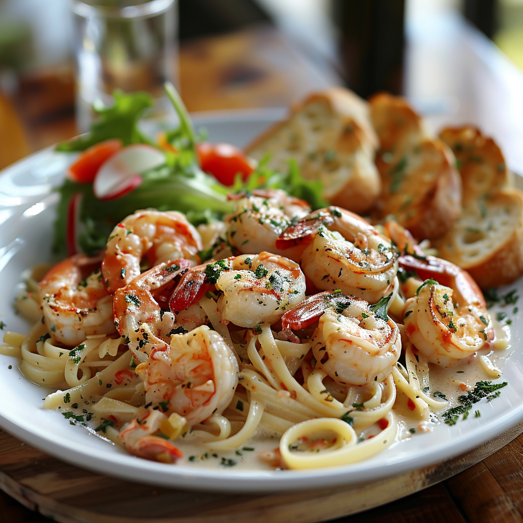 Shrimp Scampi with Linguine Pasta