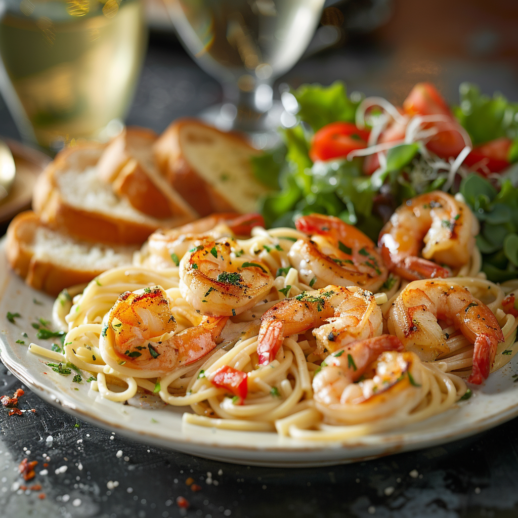 Shrimp Scampi with Linguine
