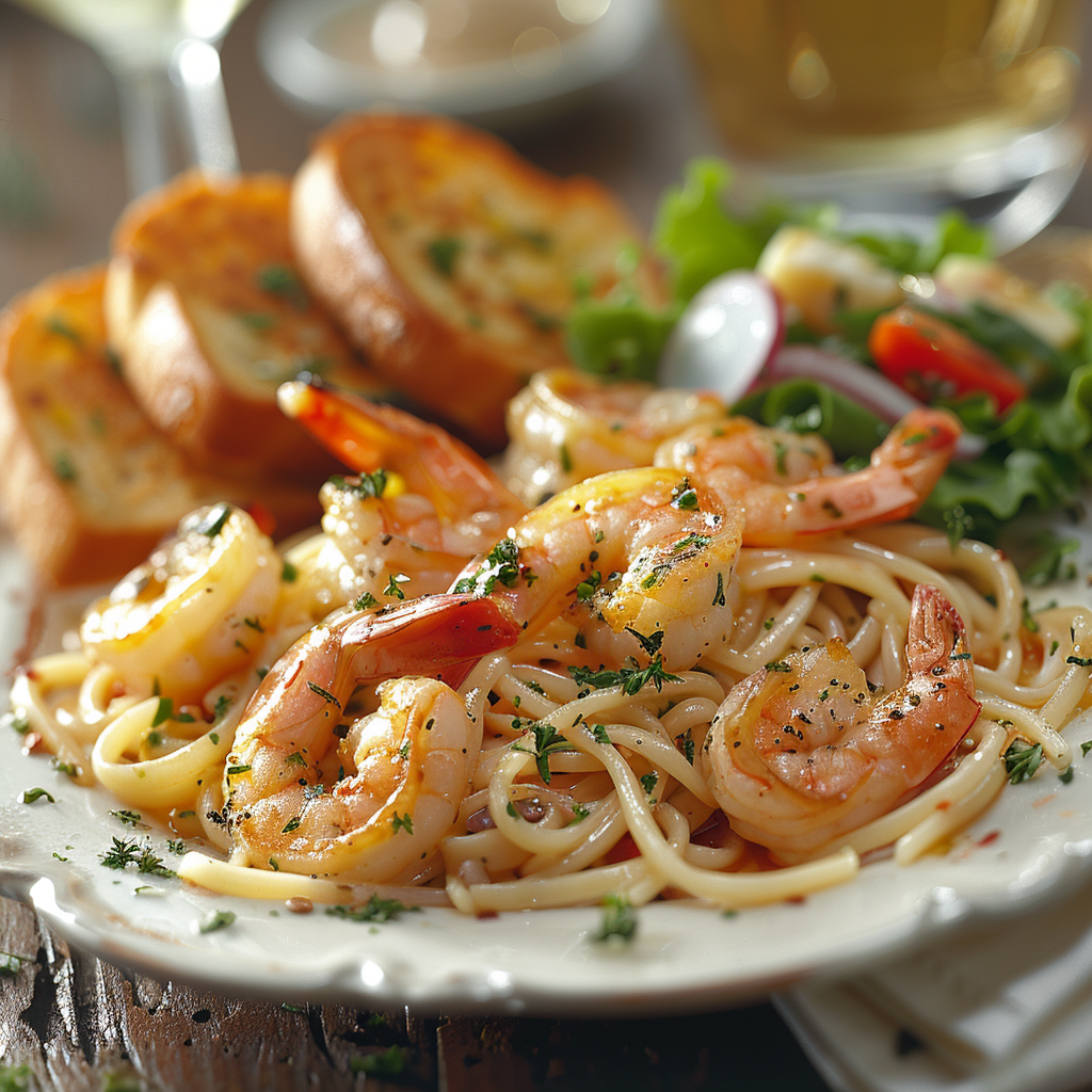 Shrimp Scampi with Linguine