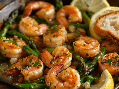Skillet Shrimp and Asparagus: Quick & Delicious Dinner Idea