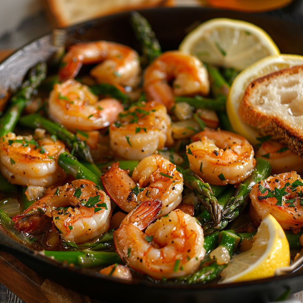 Skillet Shrimp and Asparagus