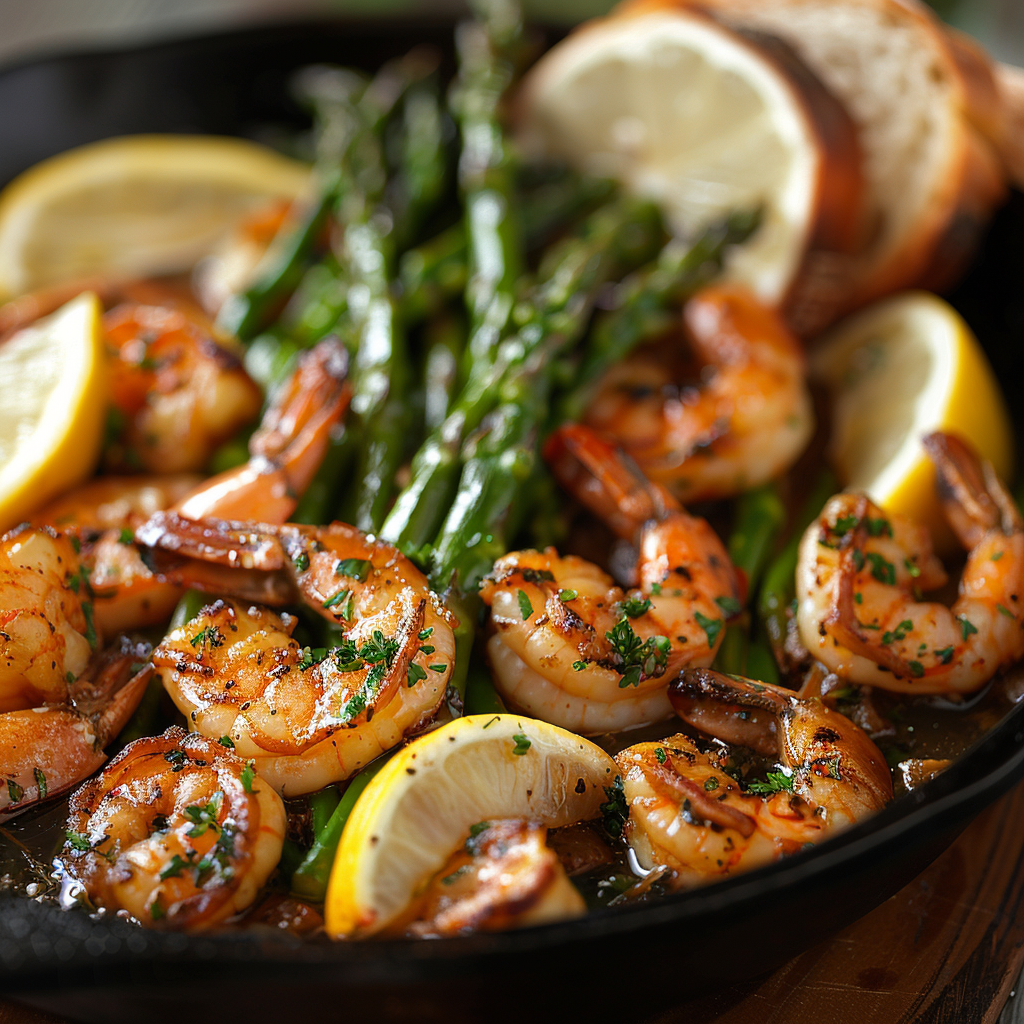 Skillet Shrimp and Asparagus
