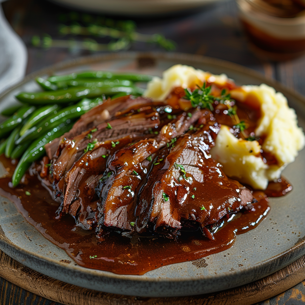 Slow Cooker Beef Brisket with BBQ Sauce