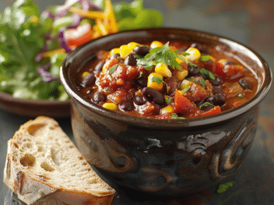 Spicy Black Bean Chili with Corn: Irresistibly Bold & Flavorful