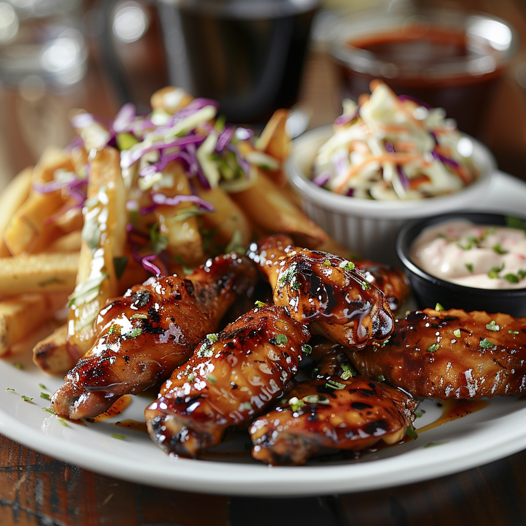 Spicy Chicken Wings with Honey Garlic Sauce