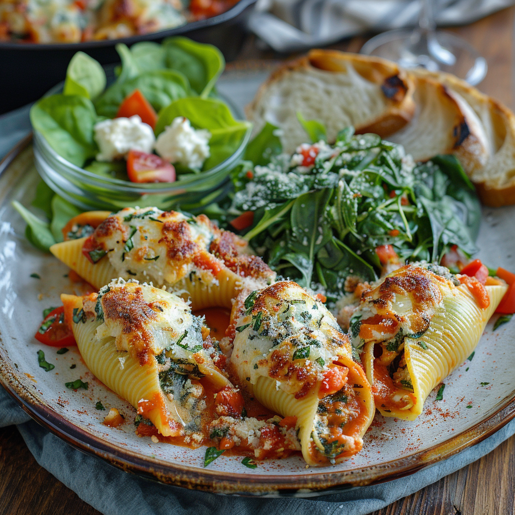 Spinach and Ricotta Stuffed Shells