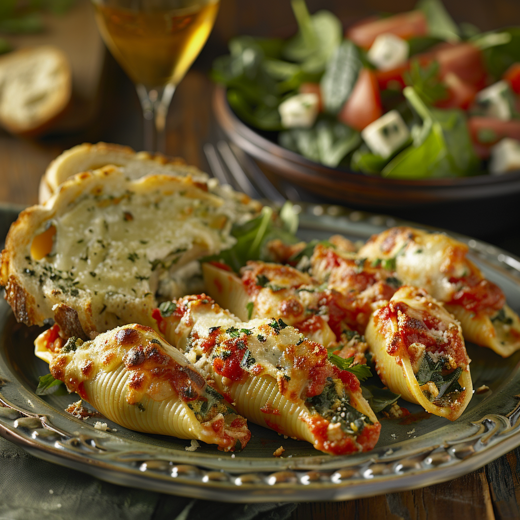 Spinach and Ricotta Stuffed Shells