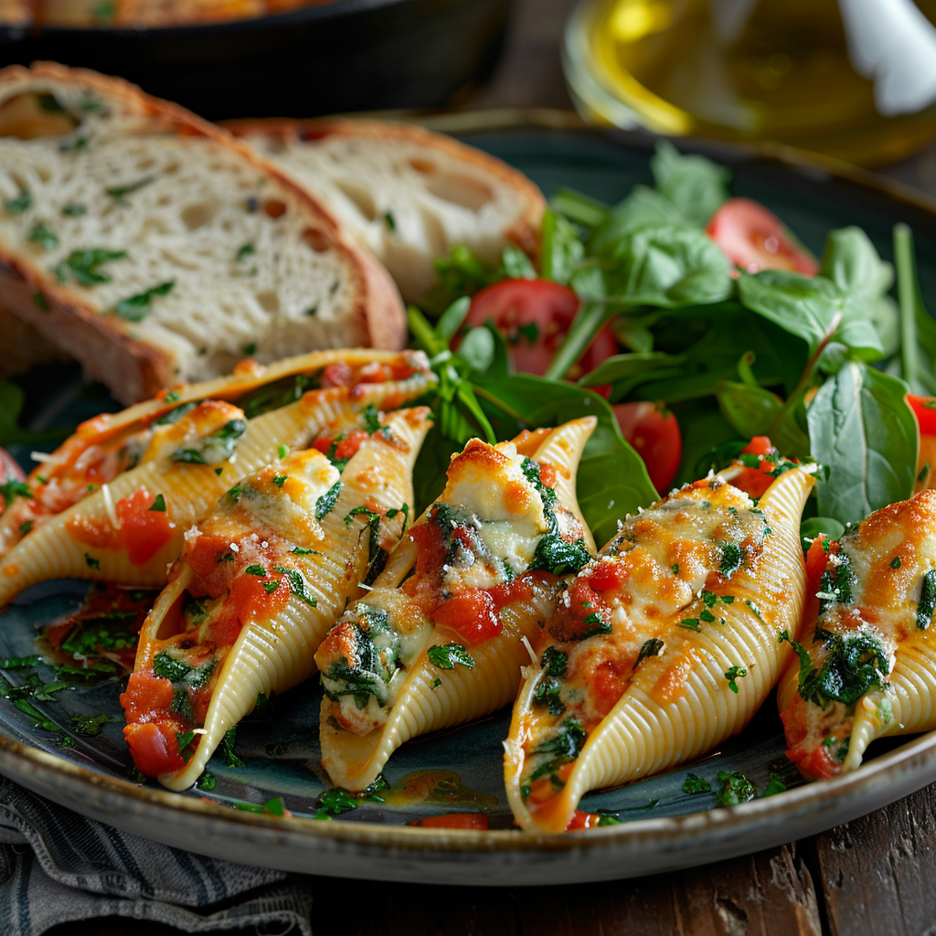 Spinach and Ricotta Stuffed Shells
